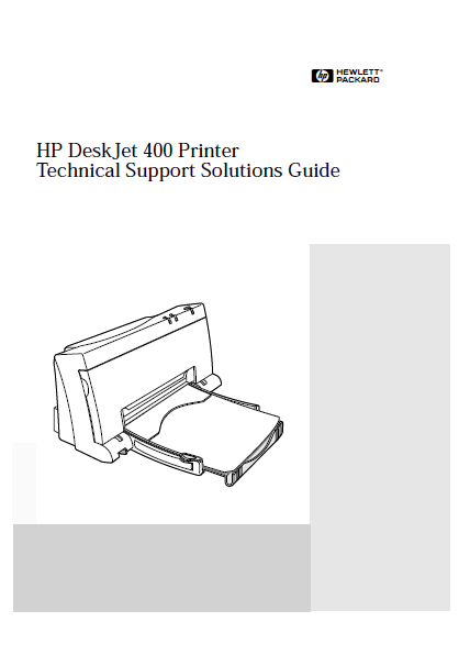 Hewlett Packard DeskJet 400 Printer Service Manual