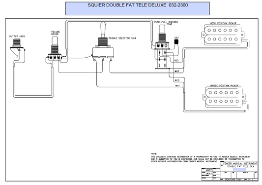 FENDER Squier Double Fat Tele Deluxe 032-2300 Schematic