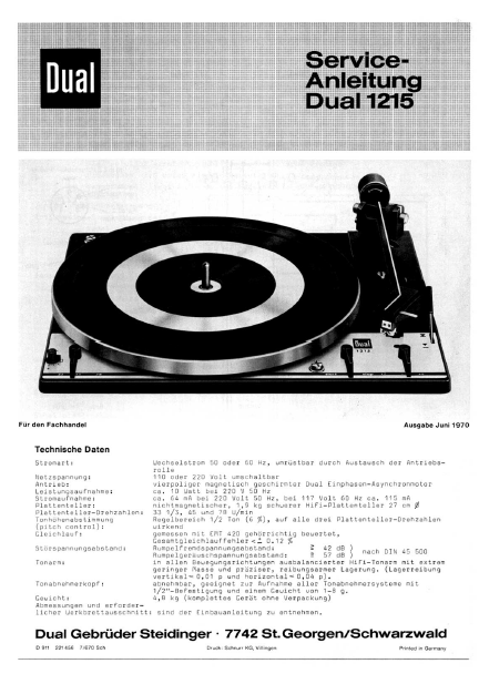 Dual_1215 (de) Service Manual