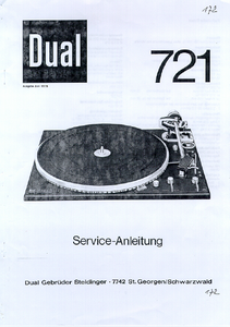 Dual 721 Anleitung Service Manual