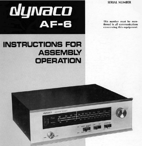 Dynaco AF-6 Operations Manual