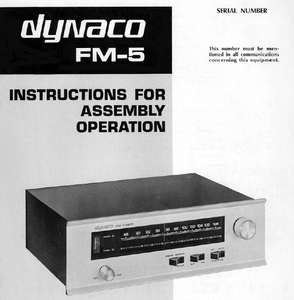 Dynaco FM-5 Operations Manual