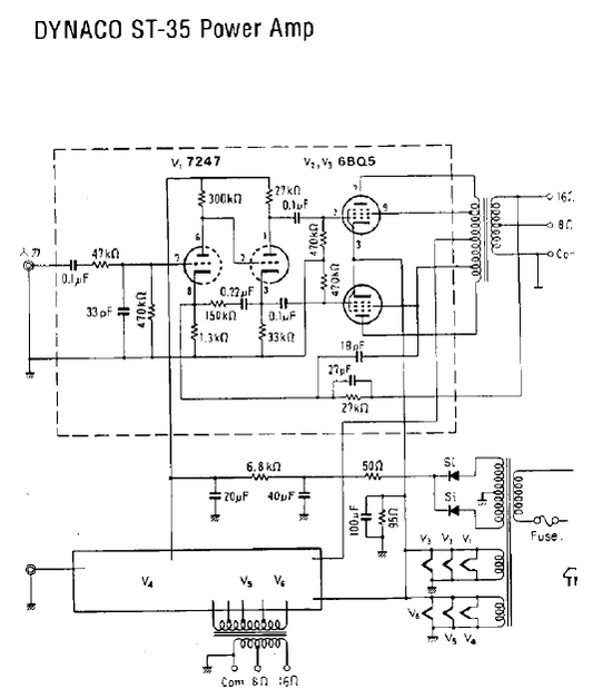 Dynaco ST35 Power Amplifier Schematic