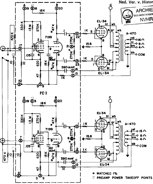 Dynaco ST70 4xEL34 Stereo Amplifier Schematic