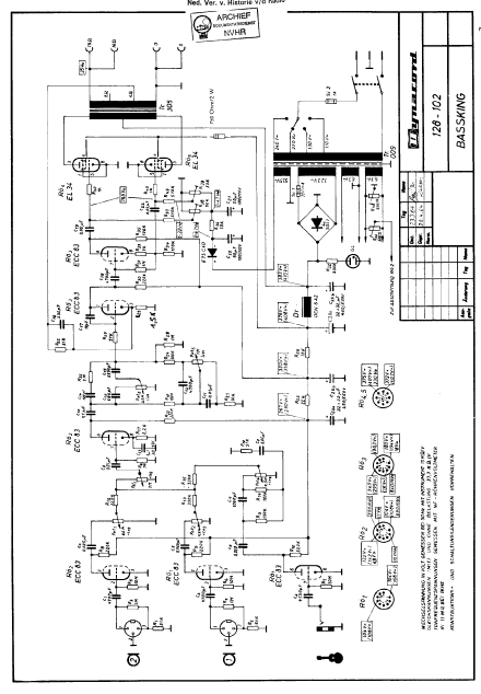 Dynacord Bassking 1964 Guitar Combo PA Schematic