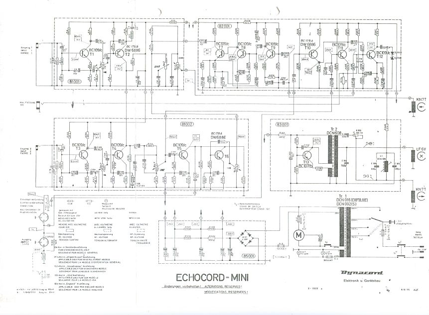 Dynacord Echocord Mini Schematic