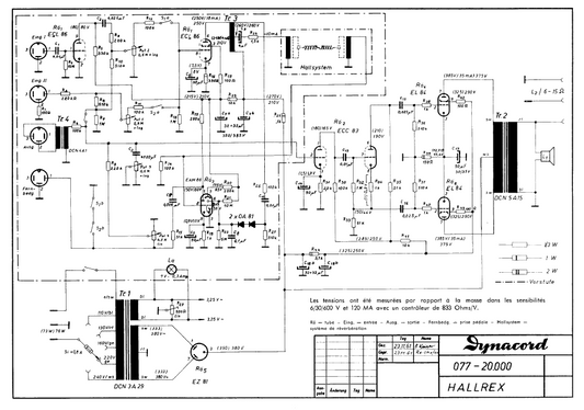 Dynacord Hallrex Schematic