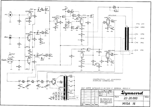 Dynacord Miga 16 Schematic