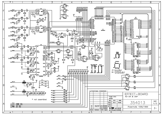 Dynacord PowerMate 1000-1600 Schematics
