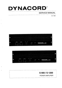 Dynacord S 900-1200 Power Amplifier Service Manual