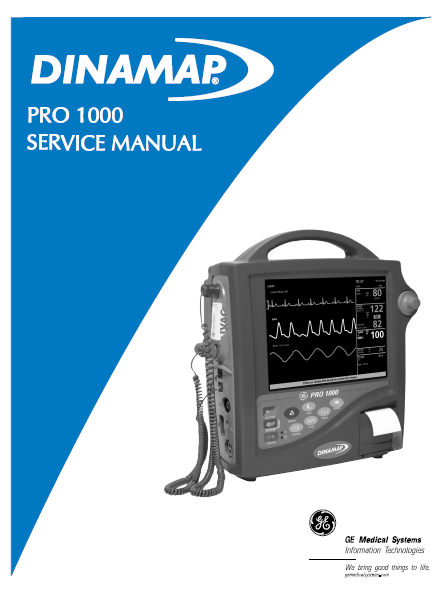 Dinamap PRO 1000 Monitor Service Manual