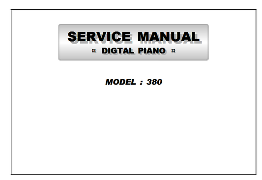 DYNATONE 380 Digital Piano Schematics