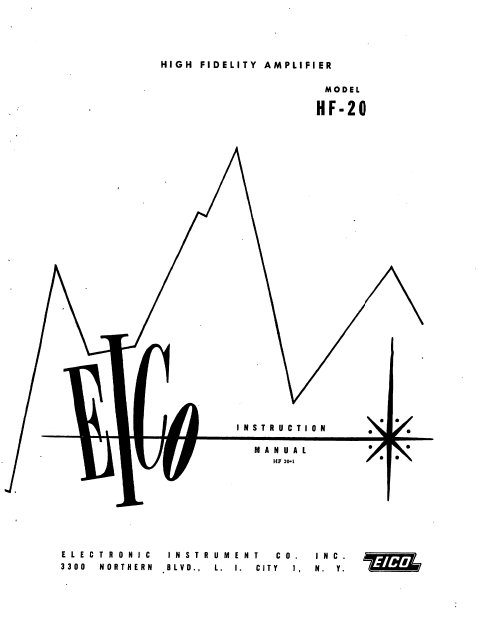 EICO Model HF-20 Instruction Manual