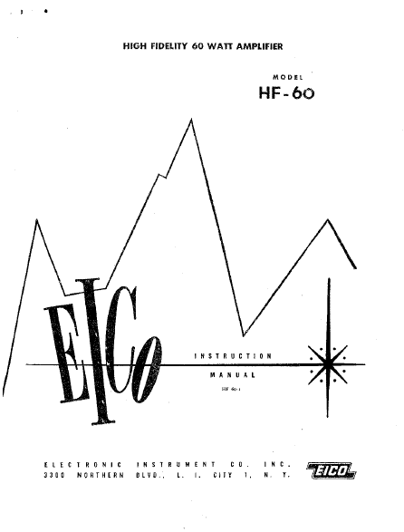 EICO High Fidelity 60 Instruction Manual