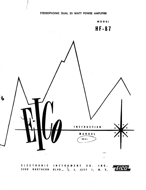 EICO HF-87 Stereophonic Dual35 Instruction Manual