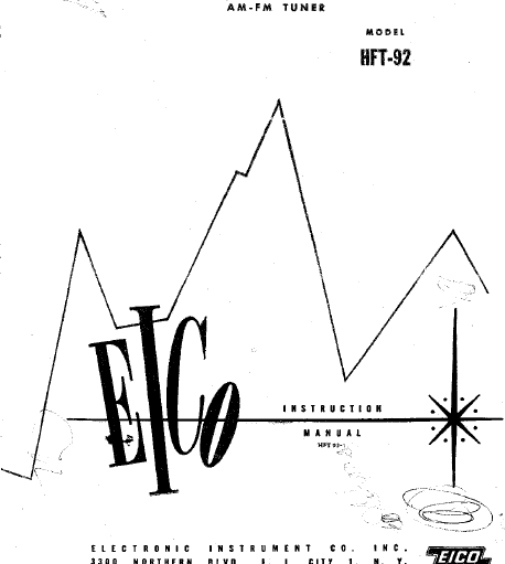 EICO HFT 92 AM-FM Tuner Instruction Manual