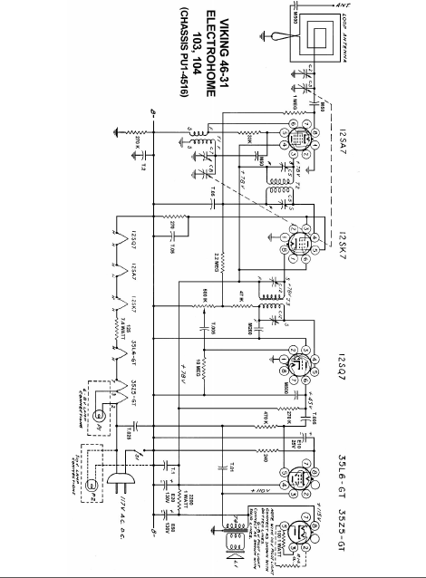 ELECTROHOME 103-104 Viking 46-31 Schematics