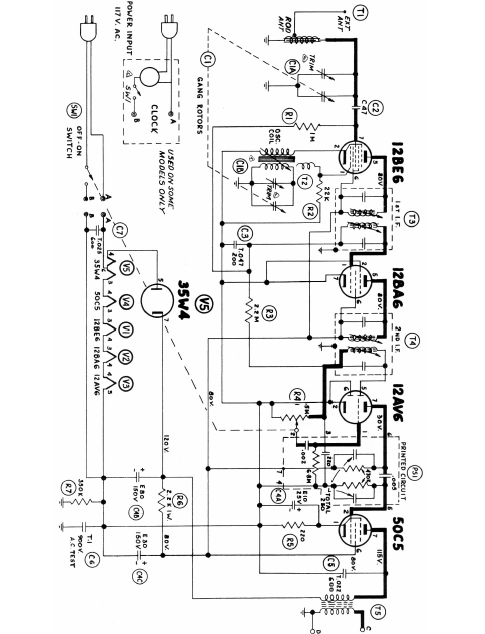 ELECTROHOME 5C7-5T11 Radio Schematics
