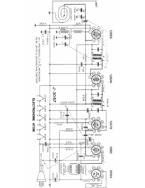 ELECTROHOME Atom Radio Schematics