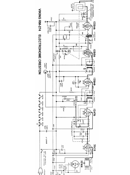 ELECTROHOME Creston Viking RM-274 Schematics