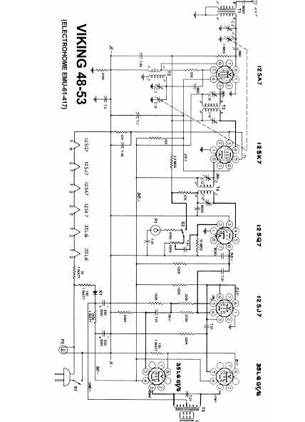 ELECTROHOME Viking 48-53 EMU 61-417 Schematics