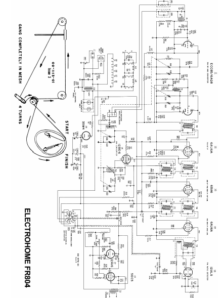 ELECTROHOME FR804 AM FM Tuner Schematics