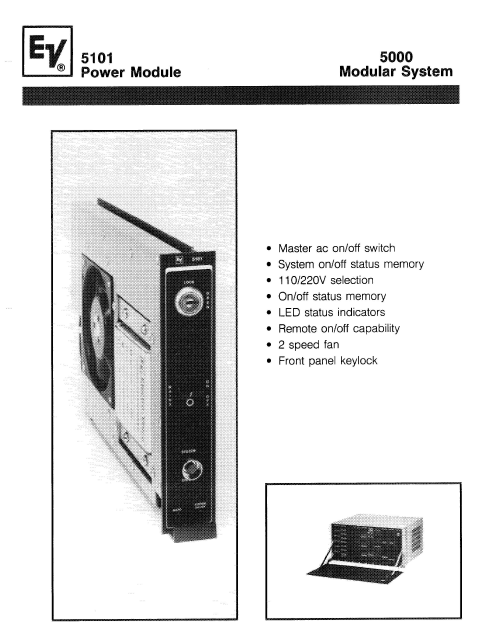 Electrovoice 5101 Power Module Instruction Manual