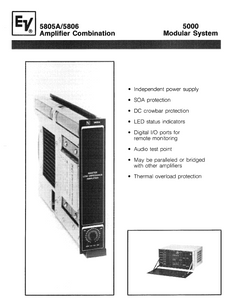 Electrovoice 5805-5806 Amp Combination Instruction Manual