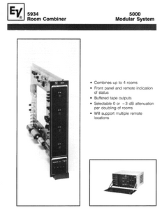 Electrovoice 5934 Room Combiner Instruction Manual