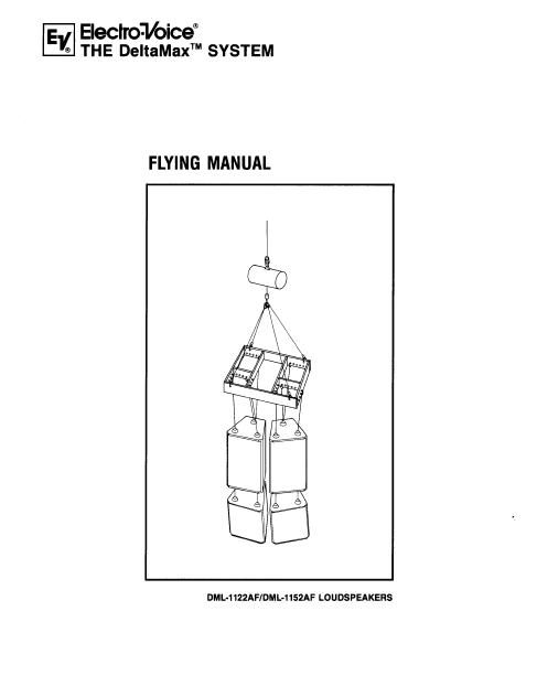 ELECTROVOICE Delta Max System  Flying Manual