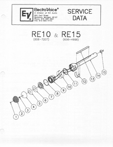 ELECTROVOICE RE10-RE15 Microphone Instruction Manual