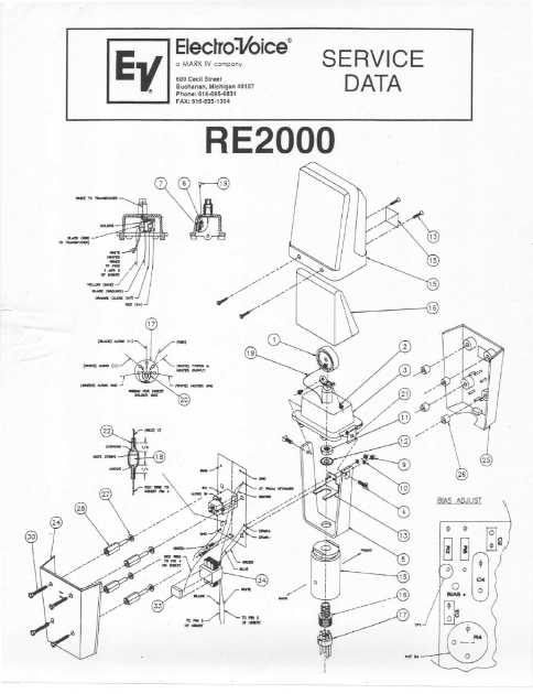 ELECTROVOICE RE2000 Instruction Manual