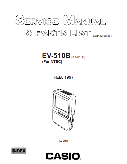 Audio TO Clearcom-EV-510B casio Service Manual