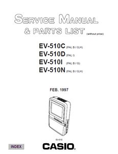 Audio TO Clearcom-EV-510C casio Service Manual