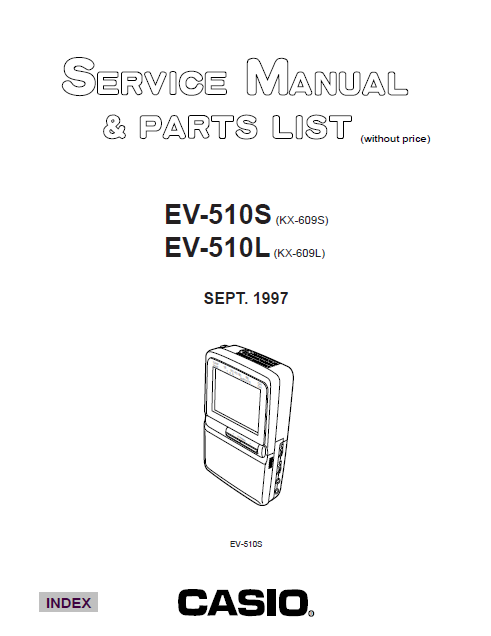 Audio TO Clearcom-EV-510SL casio Service Manual