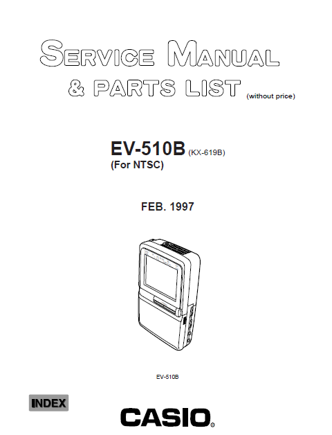 Audio TO Clearcom-EV510B casio Service Manual