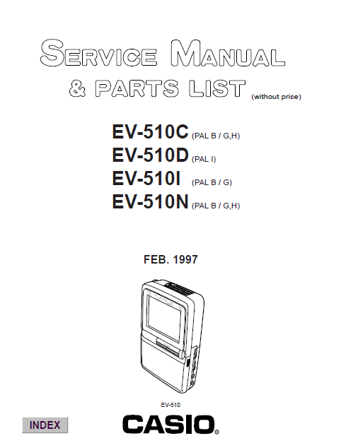 Audio TO Clearcom-EV510C casio Service Manual