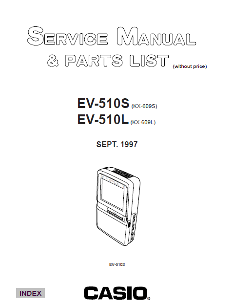 Audio TO Clearcom-EV510SL casio Service Manual