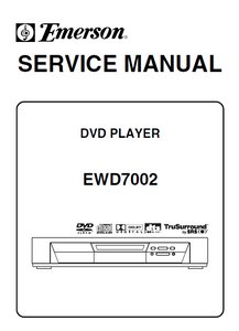 Emerson Modle EWD-7002 DVD PLAYER Service Manual