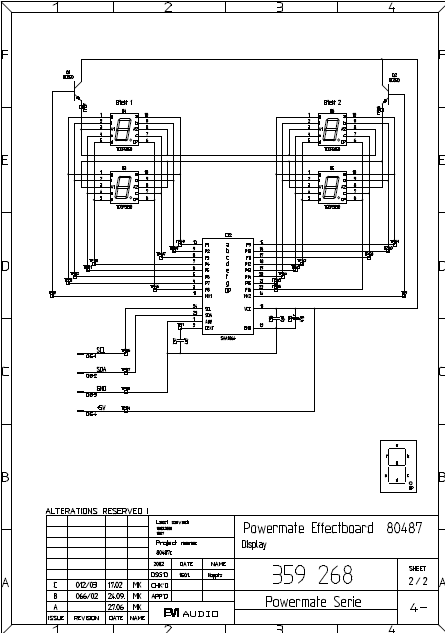 Dyna PowerMate Effectboard Display 80487 Schematic