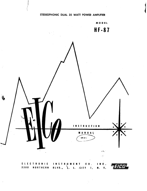 EICO Model HF-87 Instruction Manual