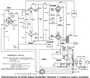Electrohome 6L6GB Slave Amp Ver2 Schematic
