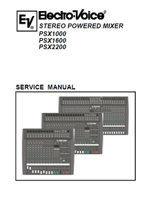Electrovoice Stereo Powered Mixer PSX1000 Service Manual