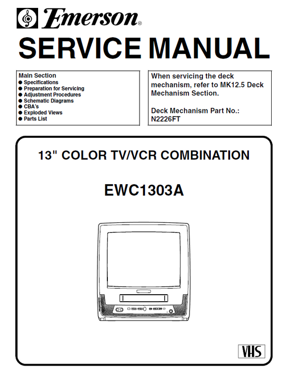 Emerson EWC-1303 Service Manual