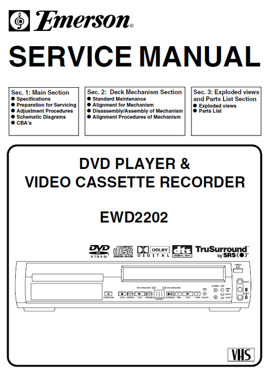 Emerson EWD-2202 Service Manual