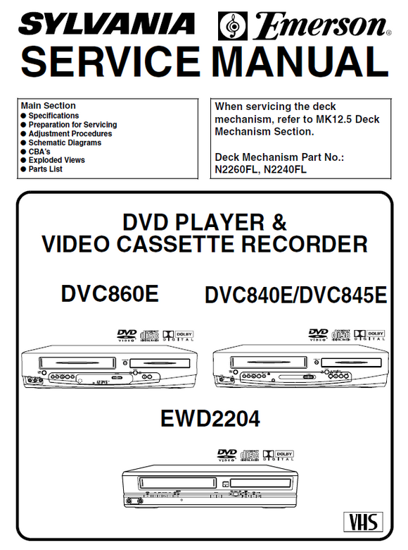 Emerson EWD-2204 Service Manual