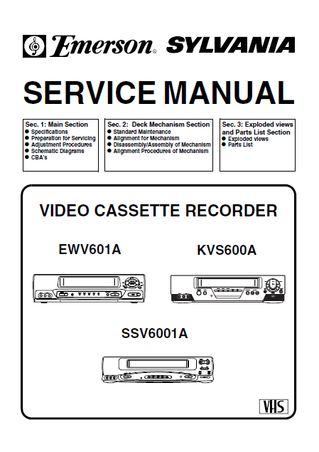 Emerson EWV601a Service Manual
