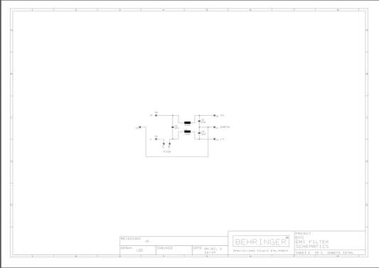 BEHRINGER EMI Filter rev A Schematics