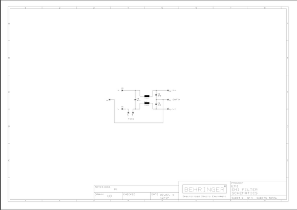 BEHRINGER EMI Filter rev A Schematics