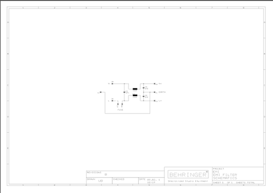 BEHRINGER EMI Filter rev B Schematics